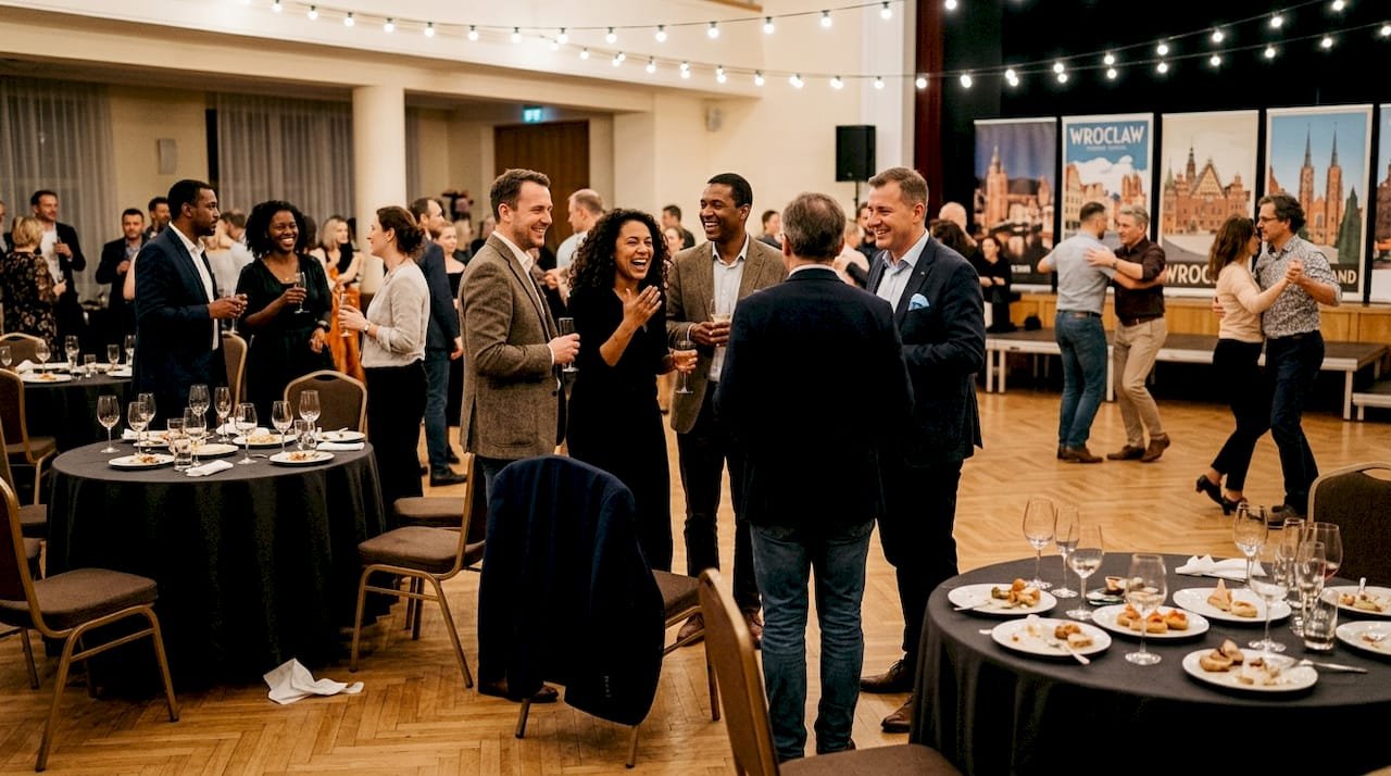 Social salsa event lively hall Wrocław