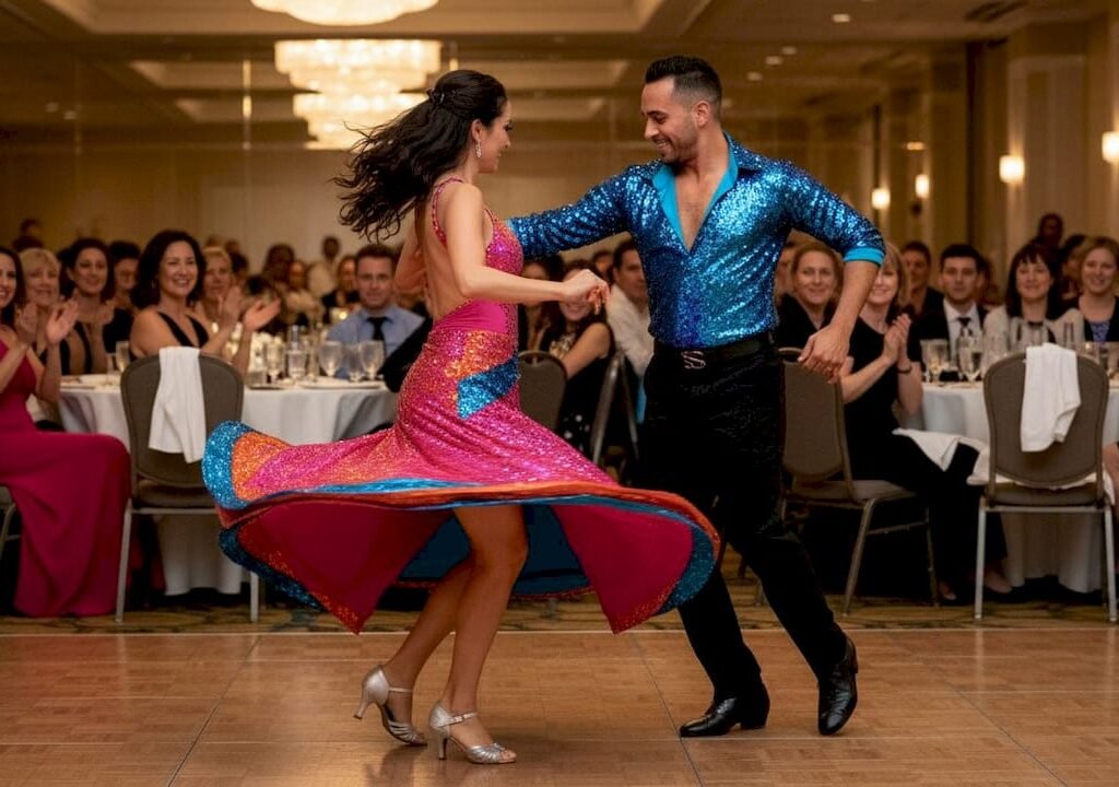 1774947482262 image - Castillo.Salsa Salsa dancers performing at event as crowd cheers